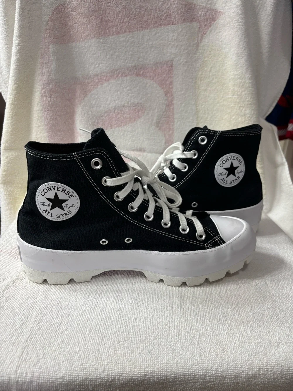 Converse All Star Lugged Black Canvas High Top Shoes Women’s Size 10